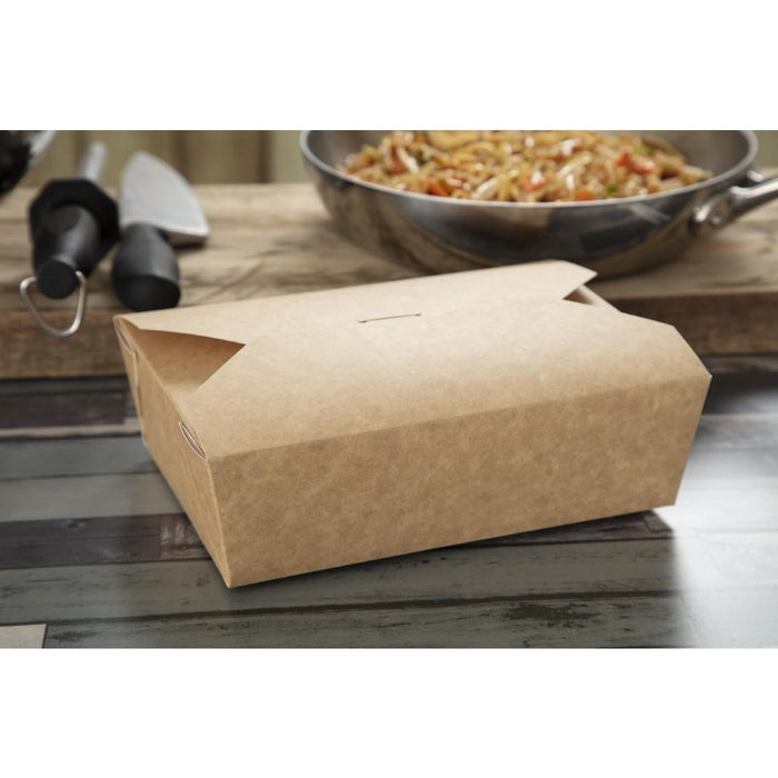 Colpac Recyclable Kraft Microwaveable Food Boxes 1950ml / 68oz (200 Pack) Colpac