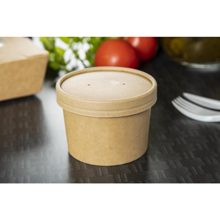 Colpac Recyclable Kraft Microwavable Soup Cups 225ml (500 Pack) Colpac