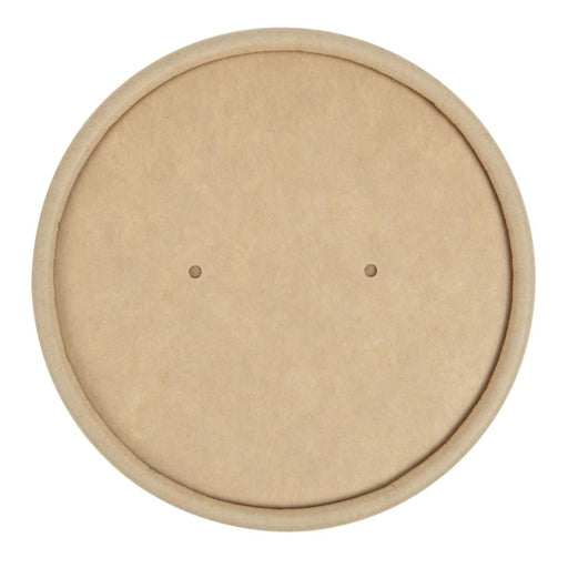 Colpac Recyclable Kraft Microwavable Soup Cup Lids 8oz and 12oz (500 Pack) Colpac