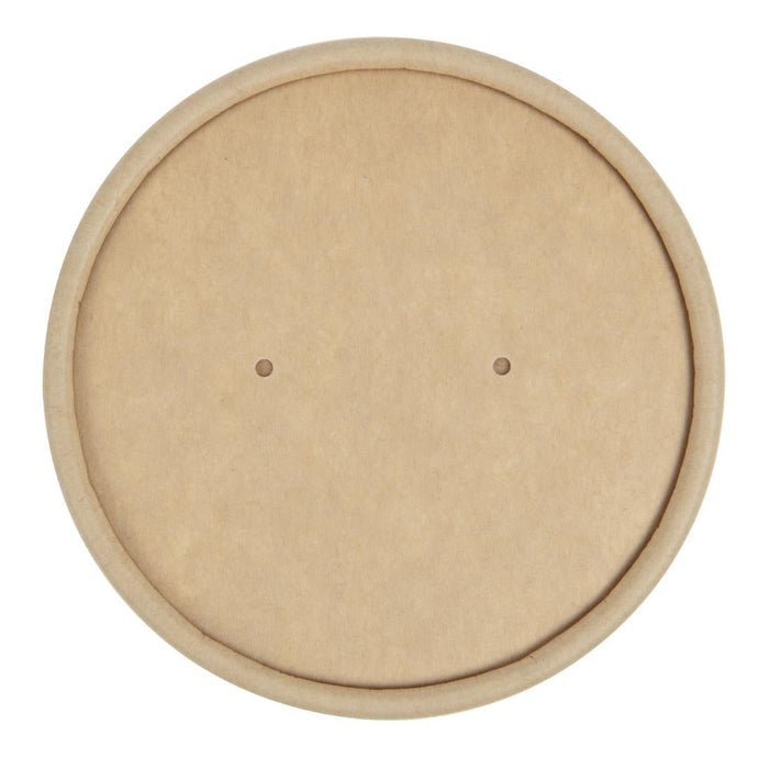Colpac Recyclable Kraft Microwavable Soup Cup Lids 8oz and 12oz (500 Pack) Colpac