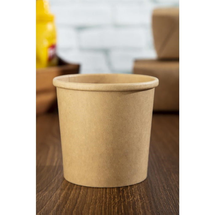 Colpac Recyclable Kraft Microwavable Soup Cups 350ml (500 Pack) Colpac