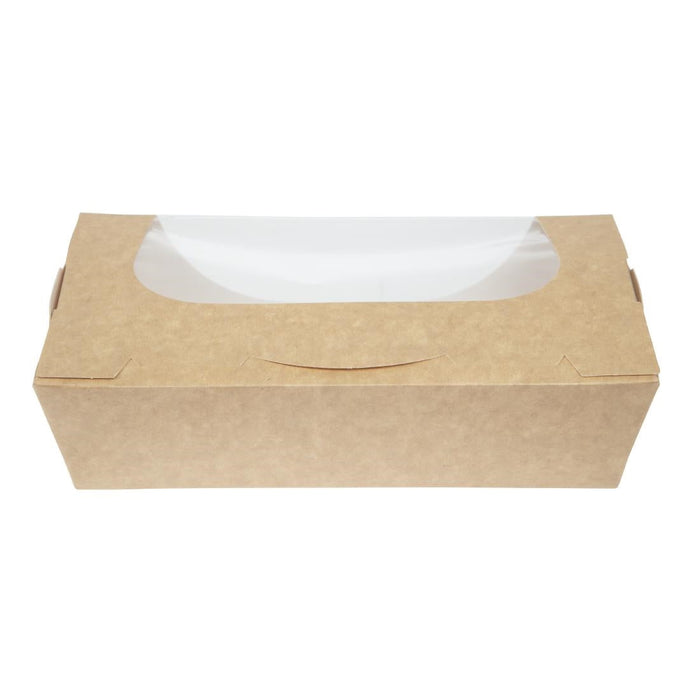 Colpac Recyclable Kraft Tuck-Top Salad Boxes With Window 1000ml (200 Pack) Colpac