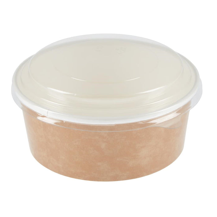 Colpac Recyclable Kraft Salad Pots With Lid Small 700ml (150 Pack) Colpac