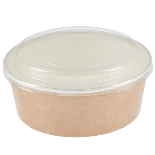 Colpac Recyclable Kraft Salad Pots With Lid Large 1300ml (150 Pack) Colpac