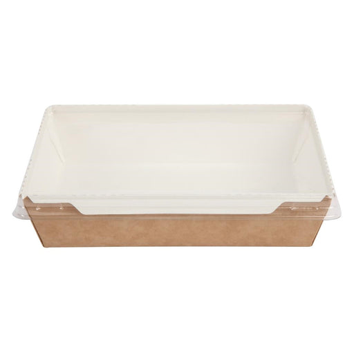 Colpac Fuzione Recyclable Paperboard Food Trays With Lid 1000ml / 35oz Colpac