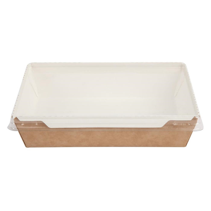 Colpac Fuzione Recyclable Paperboard Food Trays With Lid 1000ml / 35oz Colpac