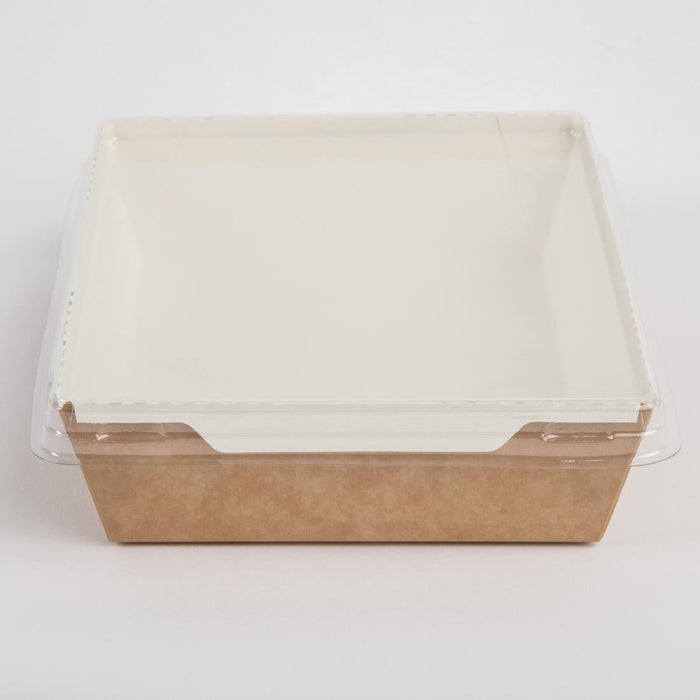 Colpac Fuzione Recyclable Paperboard Food Trays With Lid 1000ml / 35oz Colpac