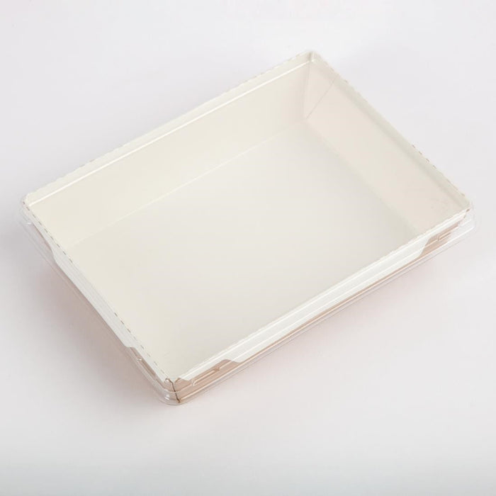 Colpac Fuzione Recyclable Paperboard Food Trays With Lid 1000ml / 35oz Colpac