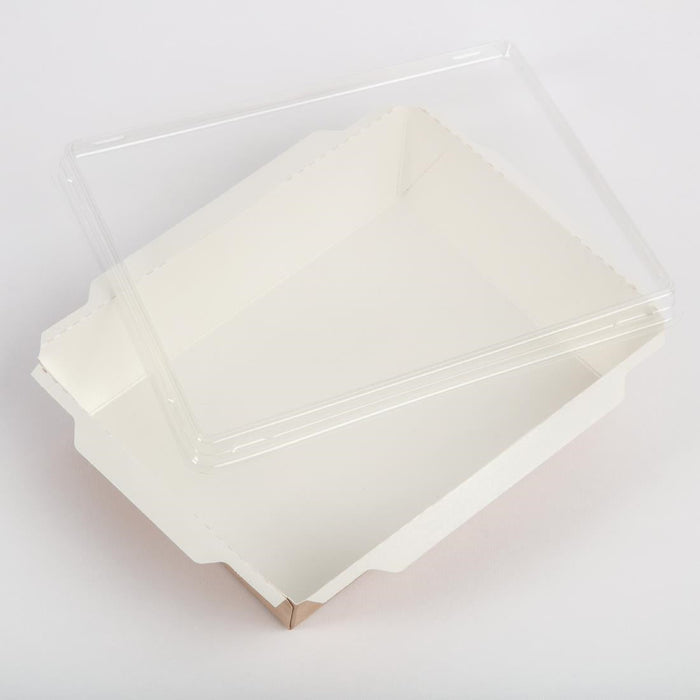 Colpac Fuzione Recyclable Paperboard Food Trays With Lid 1000ml / 35oz Colpac