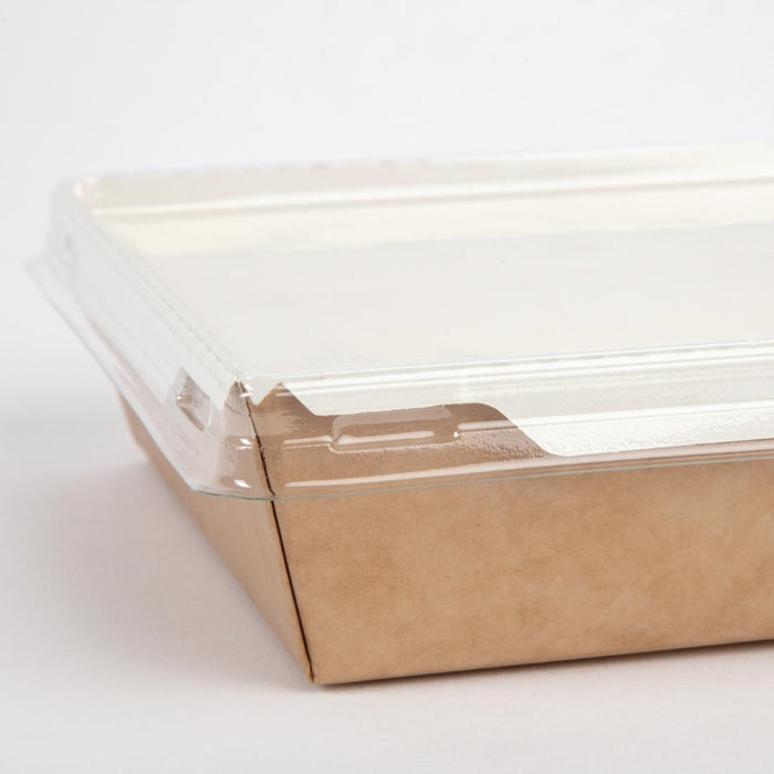 Colpac Fuzione Recyclable Paperboard Food Trays With Lid 1000ml / 35oz Colpac