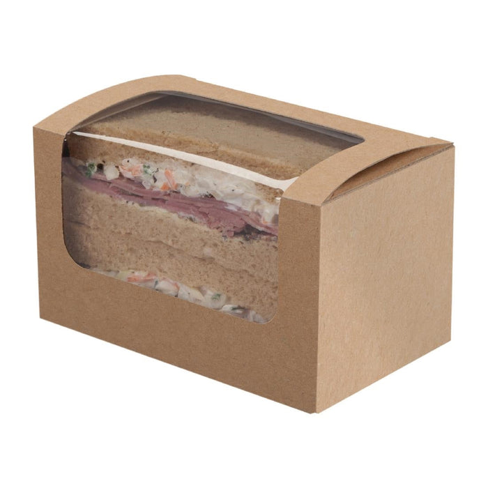 Colpac Compostable Kraft Sandwich Packs With PLA Window (500 Pack) Colpac