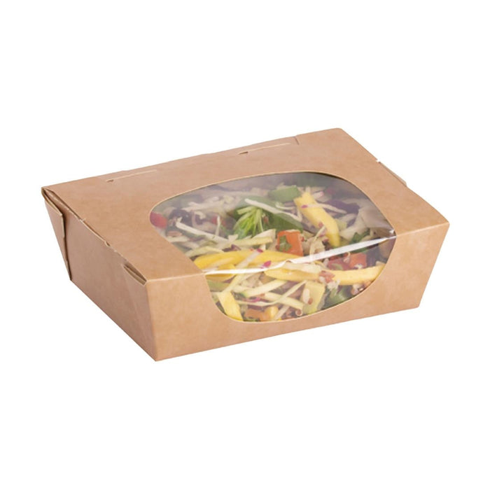 Colpac Zest Compostable Kraft Medium Salad Box 825ml/29oz (250 Pack) Colpac