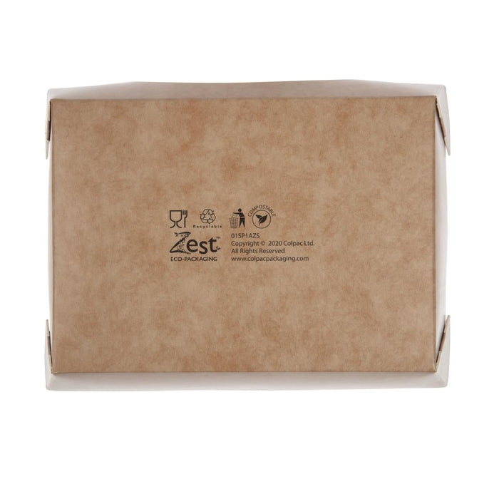 Colpac Zest Compostable Kraft Medium Salad Box 825ml/29oz (250 Pack) Colpac