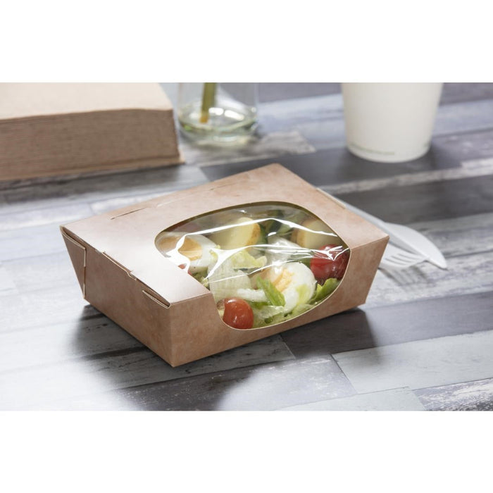 Colpac Zest Compostable Kraft Medium Salad Box 825ml/29oz (250 Pack) Colpac