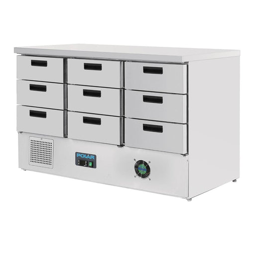 235W. 9x drawers hold 1 x 1/1 GN. R600A.