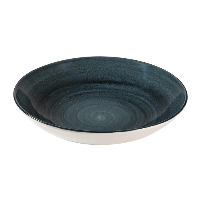 Churchill Stonecast Patina Coupe Bowls Rustic Teal 40oz 248mm (12 Pack) Churchill