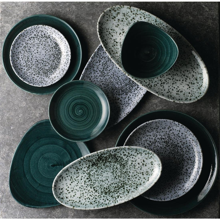 Churchill Stonecast Patina Triangular Bowls Rustic Teal 153mm (12 Pack) Churchill