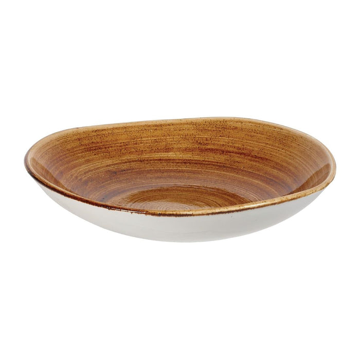 Churchill Stonecast Patina Organic Round Bowls Vintage Copper 38oz 253mm Churchill