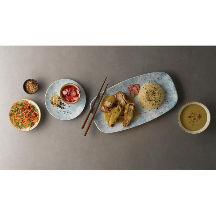 Churchill Stone Coupe Plates Aquamarine 165mm (12 Pack) Churchill