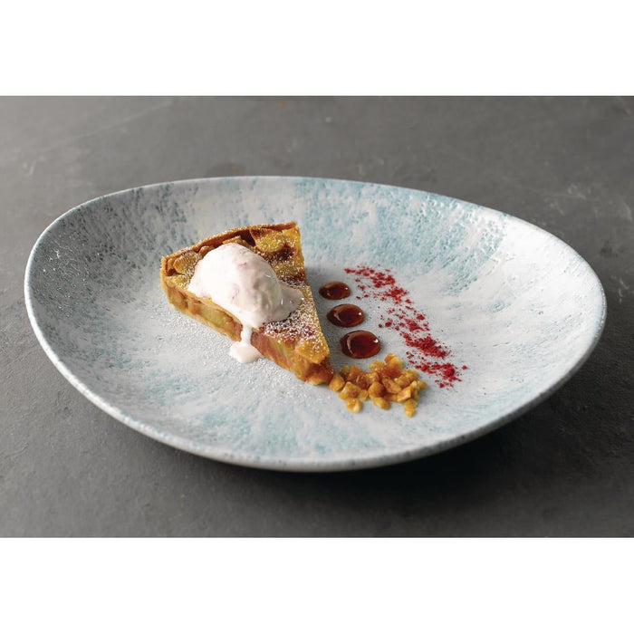 Churchill Stone Oval Coupe Plates Aquamarine 270 x 229mm (12 Pack) Churchill