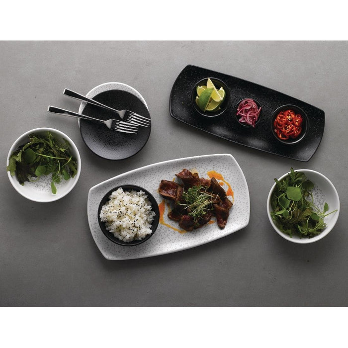 Churchill Menu Shades Caldera Ash Rectangular Plates 190mm (6 Pack) Churchill