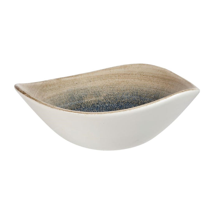 Churchill Stonecast Aqueous Triangular Bowls Bayou Taupe 13oz 185mm (12 Pack) Churchill