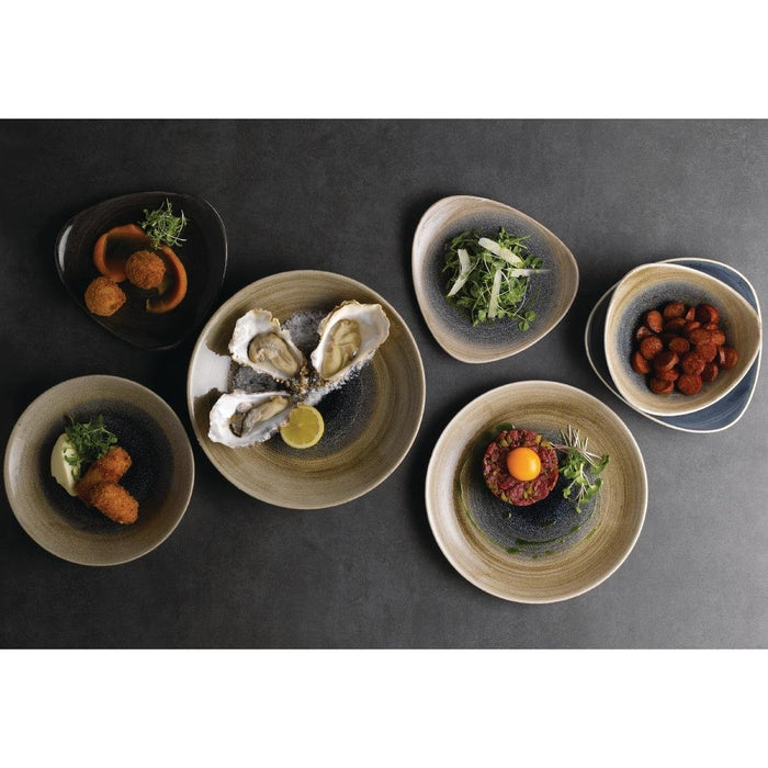 Churchill Stonecast Aqueous Deep Coupe Plates Bayou Taupe 281mm (12 Pack) Churchill