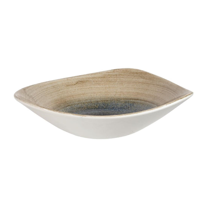 Churchill Stonecast Aqueous Triangular Bowls Bayou Taupe 21oz 235mm (12 Pack) Churchill