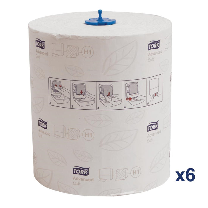 White. 2-Ply. Roll Length: 150m. Pack Quantity: 6