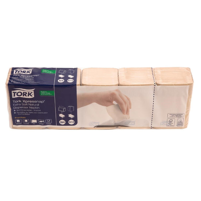 Tork Xpressnap Recycled Dispenser Napkin Natural 2Ply 1/2 Fold (8000 Pack) Tork