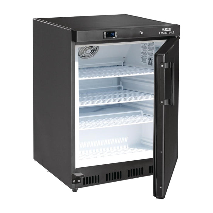 Nisbets Essentials Undercounter Refrigerator Black - 150Ltr Nisbets Essentials