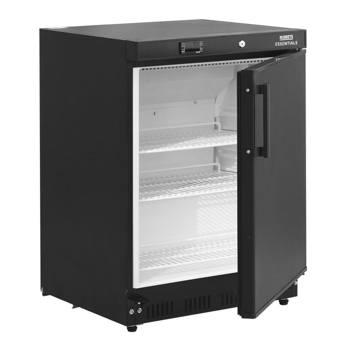 Nisbets Essentials Undercounter Refrigerator Black - 150Ltr Nisbets Essentials