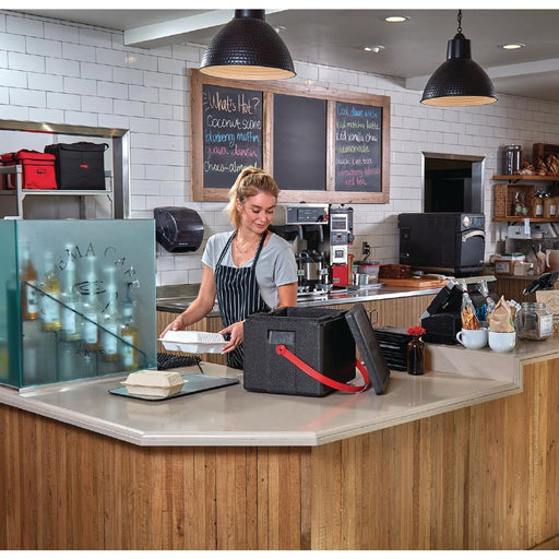 Cambro EPP GoBox Insulated Food Carrier with Strap 1/2 GN Cambro