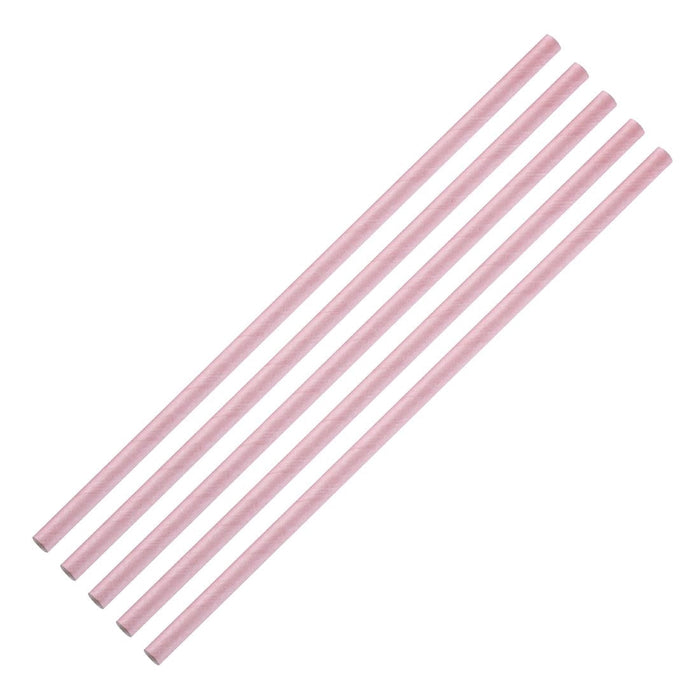 Fiesta Compostable Paper Straws Pink (250 Pack) Fiesta Compostable