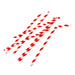Fiesta Compostable Bendy Paper Straws Red Stripes (250 Pack) Fiesta Compostable