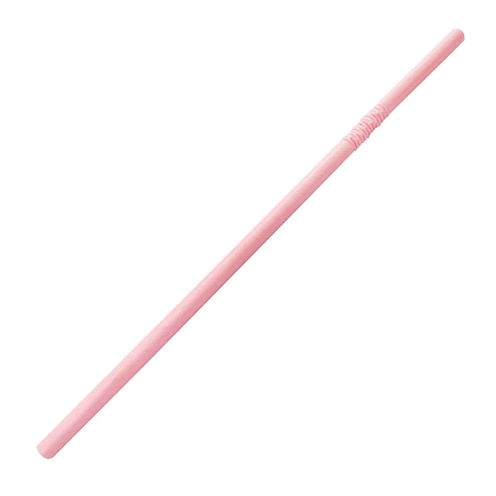 Fiesta Compostable Bendy Paper Straws Pink (250 Pack) Fiesta Compostable