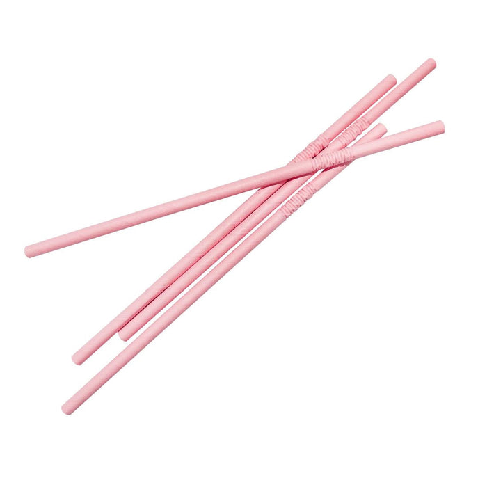 Fiesta Compostable Bendy Paper Straws Pink (250 Pack) Fiesta Compostable