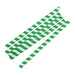 Fiesta Compostable Paper Smoothie Straws Green Stripes (250 Pack) Fiesta Compostable