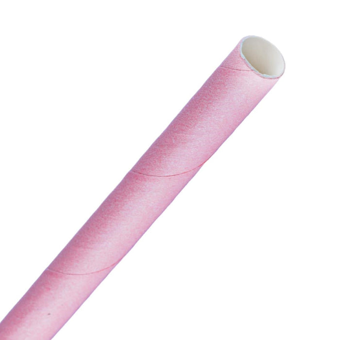Fiesta Compostable Paper Smoothie Straws Pink (250 Pack) Fiesta Compostable
