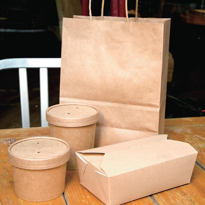 Fiesta Compostable Soup Containers 98mm 340ml / 12oz (500 Pack) Fiesta Compostable