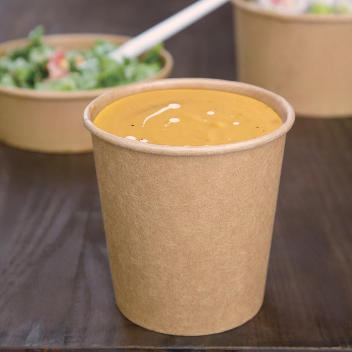 Fiesta Compostable Soup Containers 98mm 455ml / 16oz (500 Pack) Fiesta Compostable
