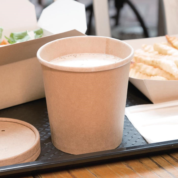 Fiesta Compostable Soup Containers 98mm 455ml / 16oz (500 Pack) Fiesta Compostable