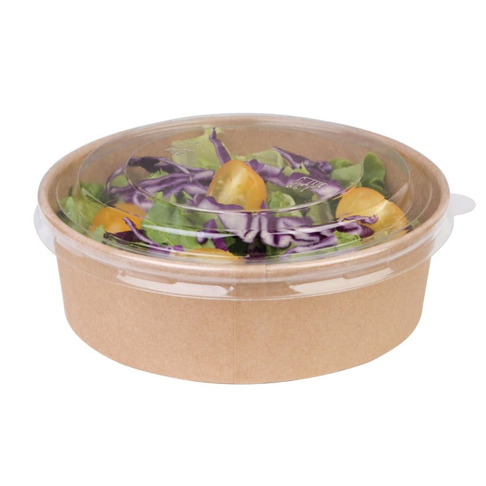 Fiesta Compostable Round Kraft Salad Bowls 500ml / 18oz (300 Pack) Fiesta Compostable
