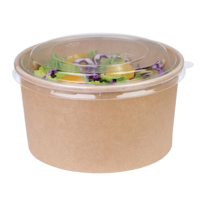 Fiesta Compostable Round Kraft Salad Bowls 1000ml / 35oz (300 Pack) Fiesta Compostable