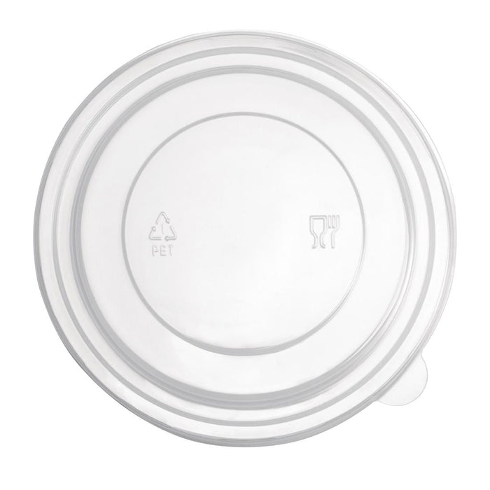 Fiesta Recyclable PET Round Salad Bowl Lids (300 Pack) Fiesta Recyclable