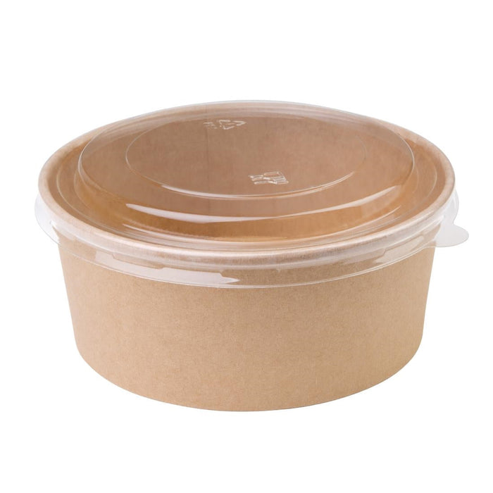 Fiesta Recyclable PET Round Salad Bowl Lids (300 Pack) Fiesta Recyclable