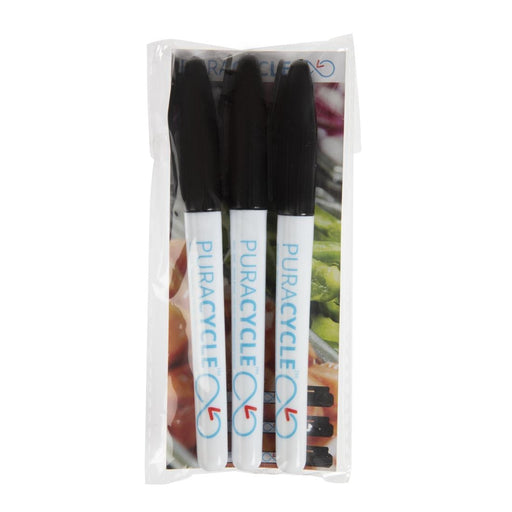 Puracycle Non-Toxic Marker Pens Black 3 Pack PuraCycle