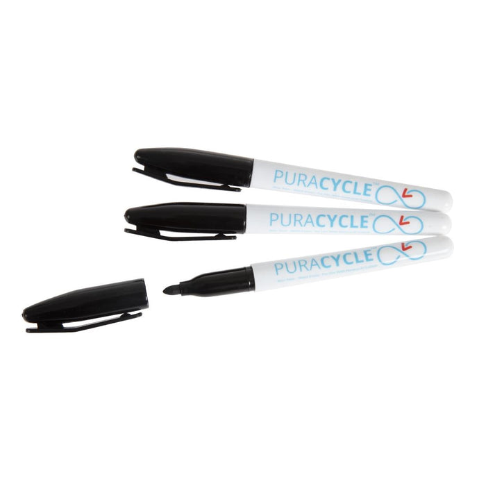 Puracycle Non-Toxic Marker Pens Black 3 Pack PuraCycle
