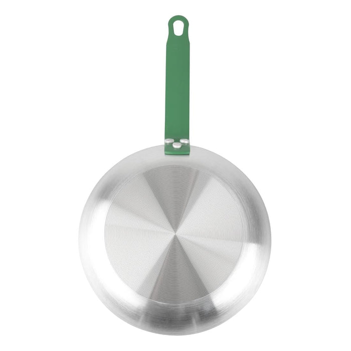 Hygiplas Aluminium Non-stick Teflon Platinum Plus Frying Pan Green Handle 24cm Hygiplas