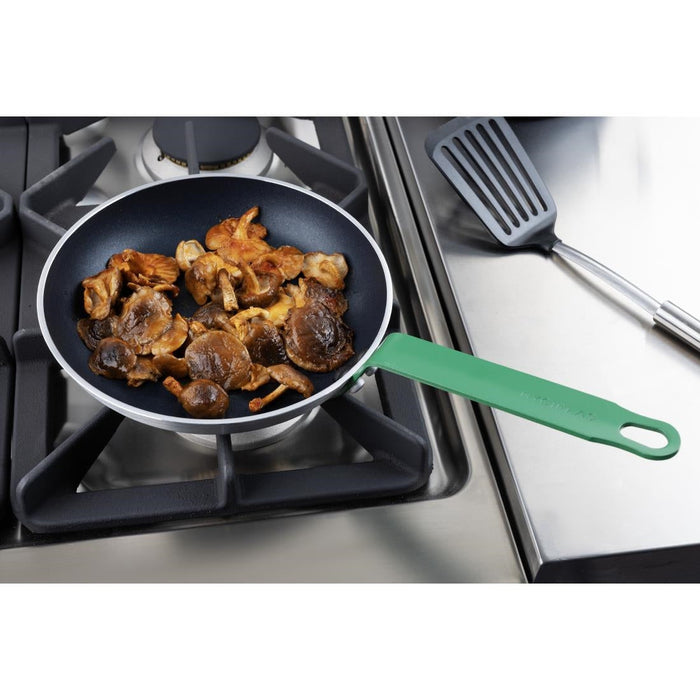 Hygiplas Aluminium Non-stick Teflon Platinum Plus Frying Pan Green Handle 24cm Hygiplas